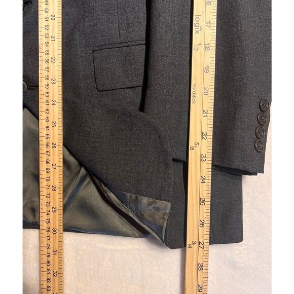 Christian Dior Monsieur Paris 40R Slim Mens Dark Gray Blazer Sport Coat Jacket - Picture 12 of 12